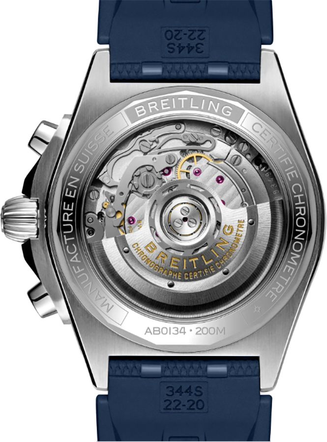 BREITLING Chronomat B01 42 Blue & Black Dial Steel Men'S Watch Ab0134101C1S1 3