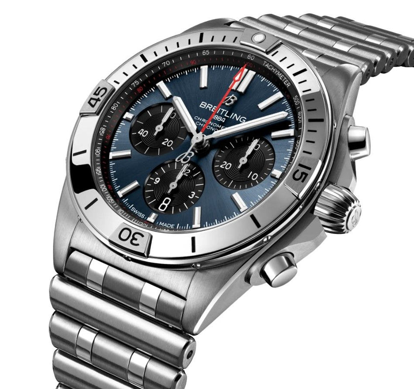BREITLING Chronomat B01 42 Blue Dial Men'S Sport Watch Ab0134101C1A1 3