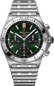 BREITLING Chronomat B01 42 Chronograph Green Dial Men'S Watch Ab0134101L2A1 1