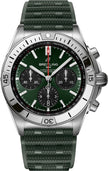 BREITLING Chronomat B01 42 Green Rubber Strap Men'S Watch Ab0134101L2S1 1