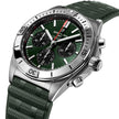 BREITLING Chronomat B01 42 Green Rubber Strap Men'S Watch Ab0134101L2S1 2