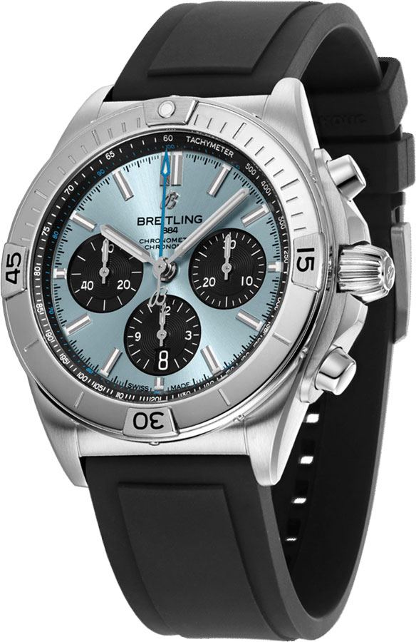 BREITLING Chronomat B01 42 Ice Blue Men'S Watch Pb0134101C1S1 2