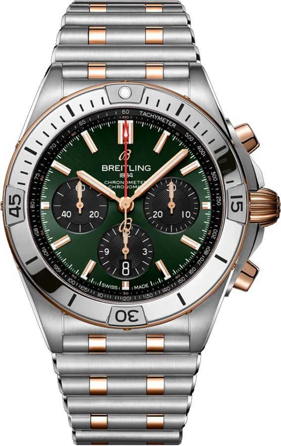 BREITLING Chronomat B01 42 Steel & Rose Gold Men'S Watch Ub0134131L1U1 1
