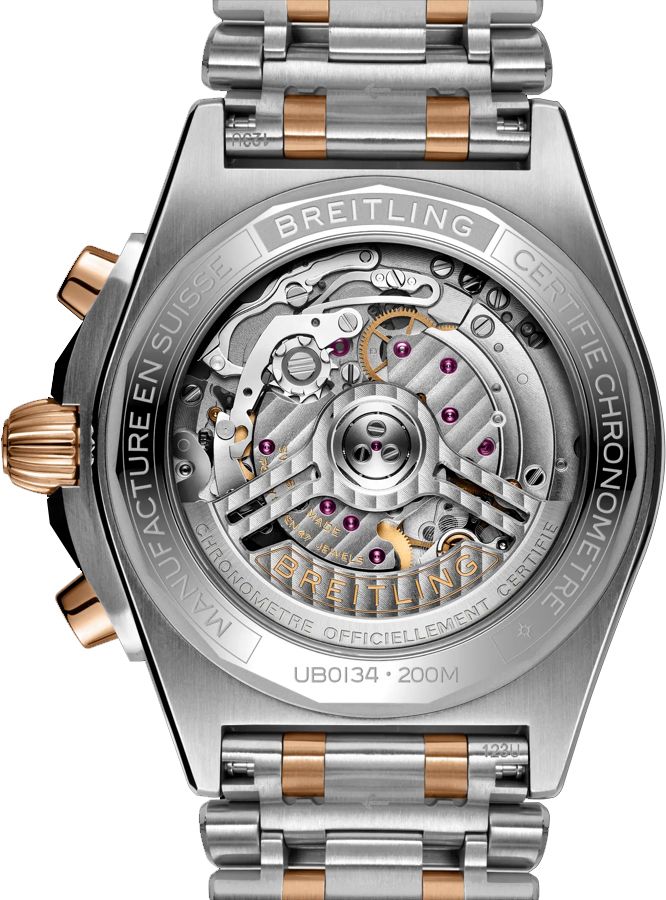 BREITLING Chronomat B01 42 Steel & Rose Gold Men'S Watch Ub0134131L1U1 3