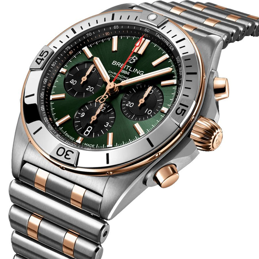 BREITLING Chronomat B01 42 Steel & Rose Gold Men'S Watch Ub0134131L1U1 4