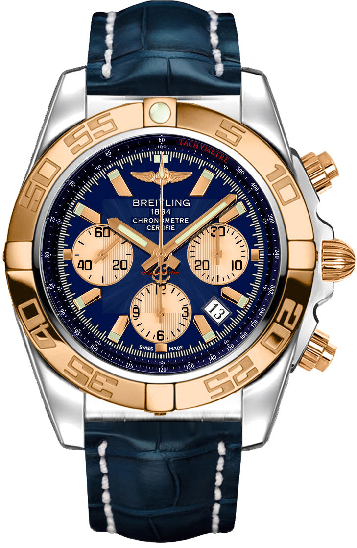 BREITLING Chronomat 44 Blue Dial Chronograph Men'S Watch Cb0110121C1P1 1