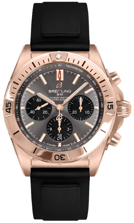 BREITLING Chronomat B01 42 Rose Gold Men'S Watch Rb0134101B1S1 1