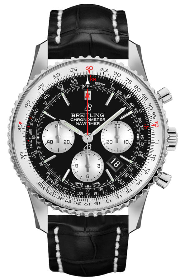 BREITLING Navitimer 1 B01 Chronograph 43 Black Dial Men'S Watch Ab0121211B1P1 1