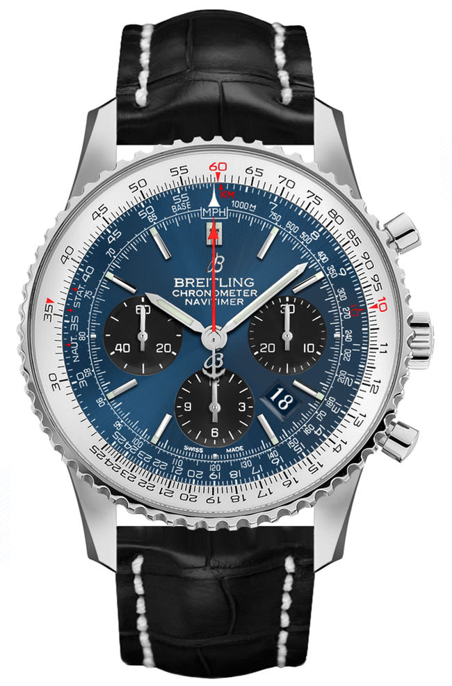 BREITLING Navitimer 1 B01 Chronograph 43 Blue Dial Men'S Watch Ab012121/Ca04-744P 1