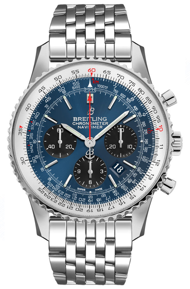 BREITLING Navitimer 1 B01 Chronograph 43 Luxury Men'S Watch Ab0121211C1A1 1