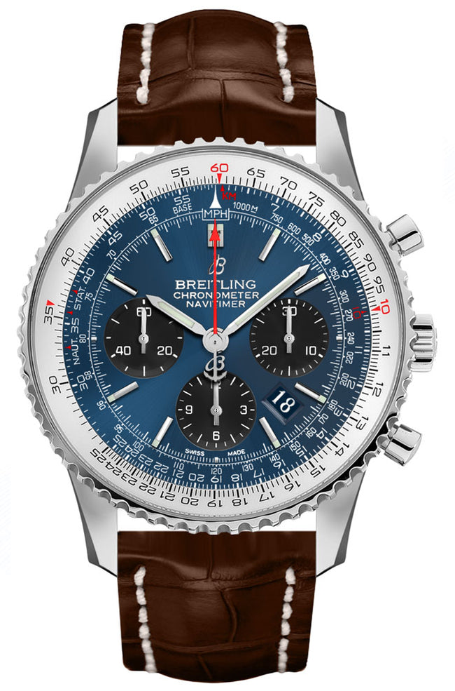 BREITLING Navitimer 1 B01 Chronograph 43 Blue Dial Men'S Watch Ab0121211C1P2 1