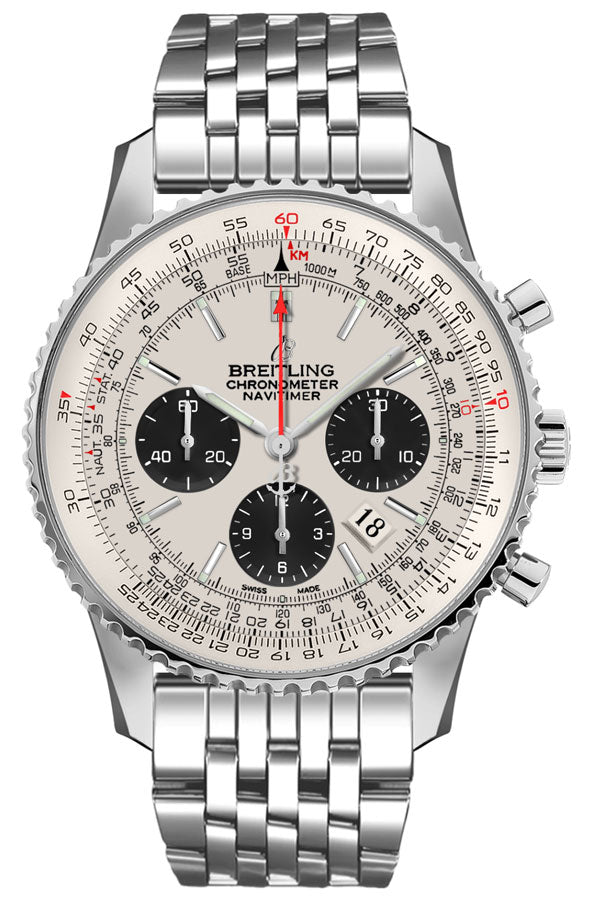BREITLING Navitimer 1 B01 Chronograph 43 Steel Men'S Watch Ab0121211G1A1 1