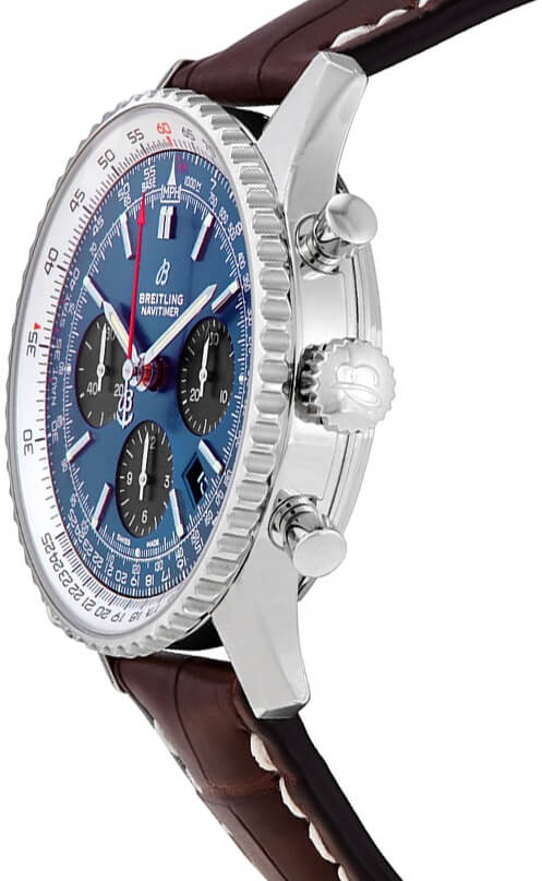 BREITLING Navitimer 1 B01 Chronograph 43 Blue Dial Men'S Watch Ab0121211C1P2 2