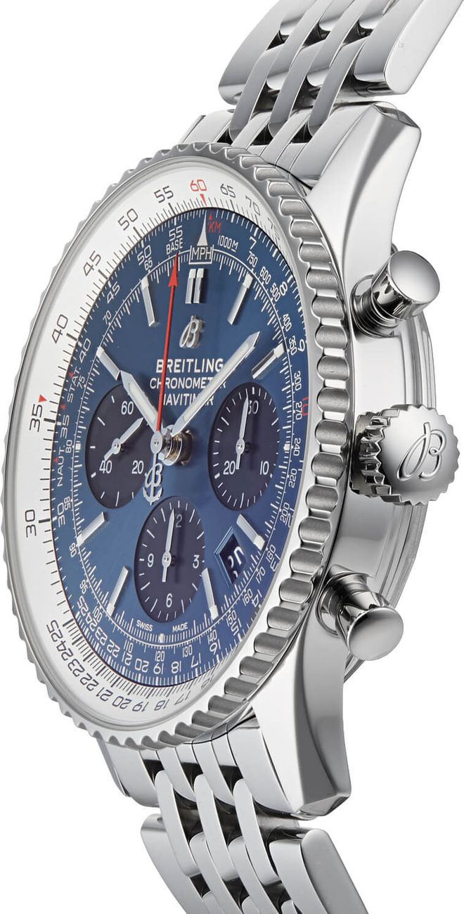 BREITLING Navitimer 1 B01 Chronograph 43 Luxury Men'S Watch Ab0121211C1A1 2
