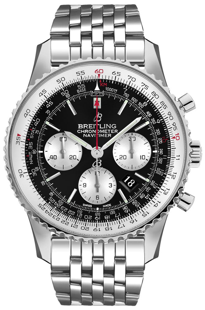 BREITLING Navitimer 1 B01 Chronograph 46 Black Dial Men'S Watch Ab0127211B1A1 1