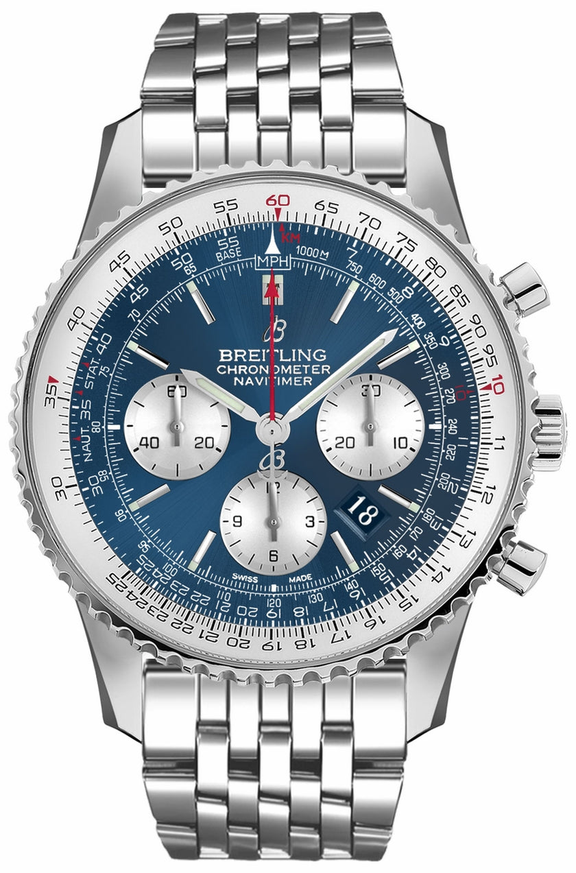 BREITLING Navitimer 1 B01 Chronograph 46 Blue Dial Men'S Watch Ab0127211C1A1 1