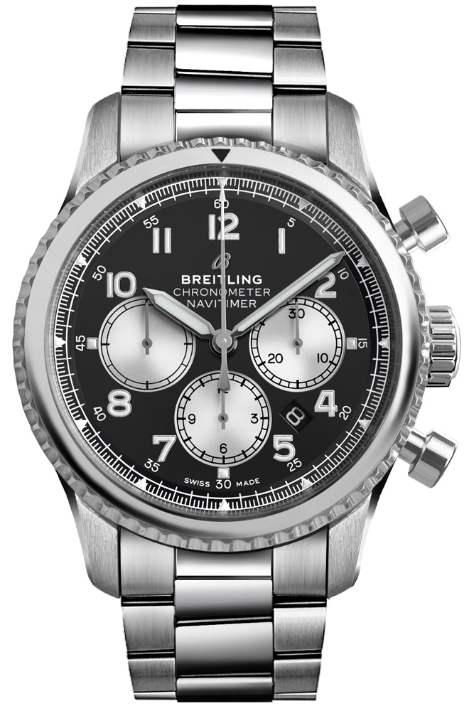 BREITLING Navitimer Aviator 8 B01 Chronograph 43 Black Dial Men'S Watch Ab0117131B1A1 1