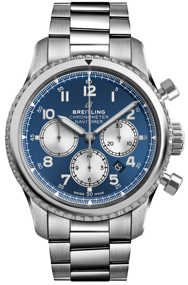 BREITLING Navitimer Aviator 8 B01 Chronograph 43 Blue Dial Men'S Watch Ab0117131C1A1 1
