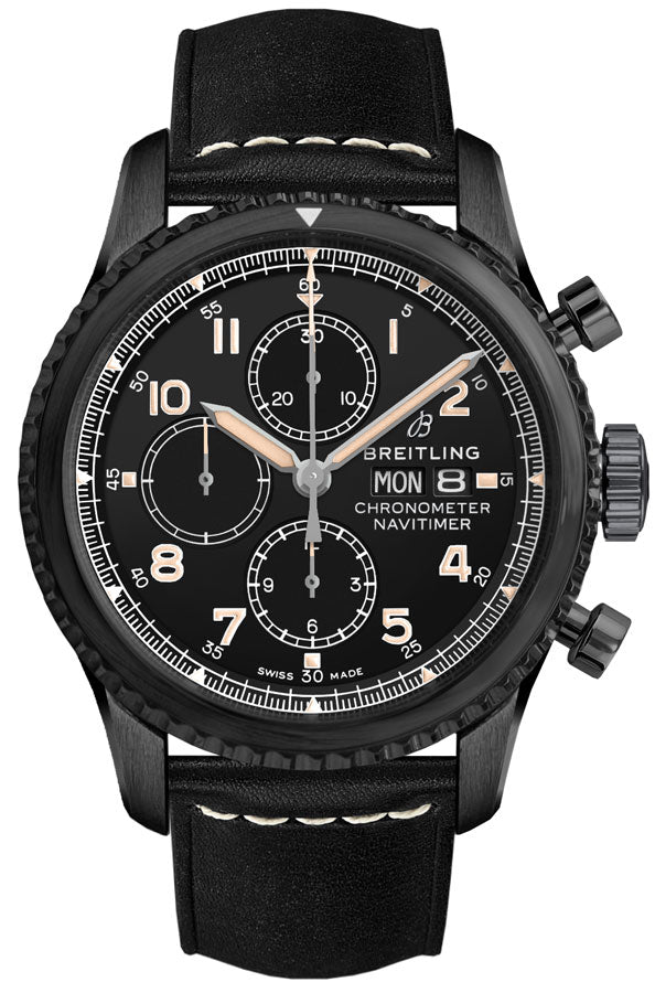 BREITLING Navitimer 8 Chronograph 43 Black Steel Men'S Watch M13314101B1X1 1