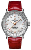 BREITLING Navitimer Automatic 35 Red Strap Women'S Watch A17395211A1P5 1