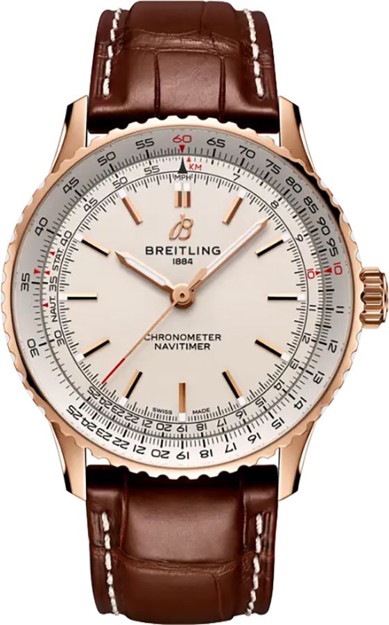 BREITLING Navitimer Automatic 41 Silver Dial Rose Gold Men'S Watch R17329F41G1P1 1