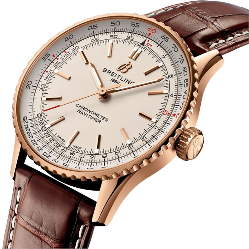 BREITLING Navitimer Automatic 41 Silver Dial Rose Gold Men'S Watch R17329F41G1P1 2