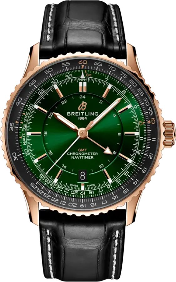 BREITLING Navitimer Automatic Gmt 41 18K Rose Gold Men'S Watch R32310251L1P1 1