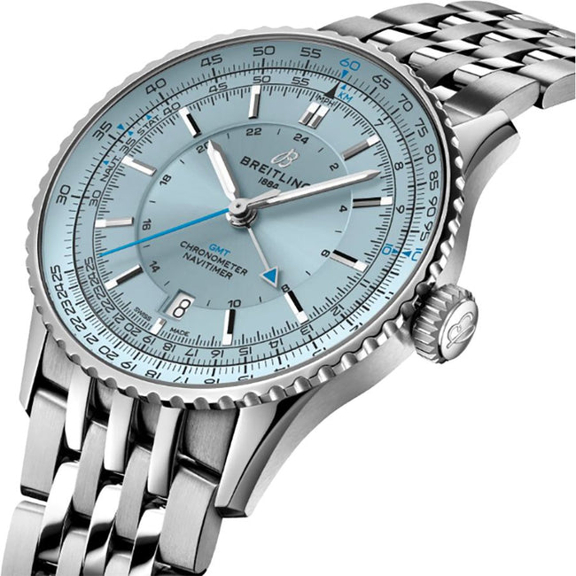 BREITLING Navitimer Automatic Gmt 41 Blue Dial Steel Men'S Watch A32310171C1A1 2