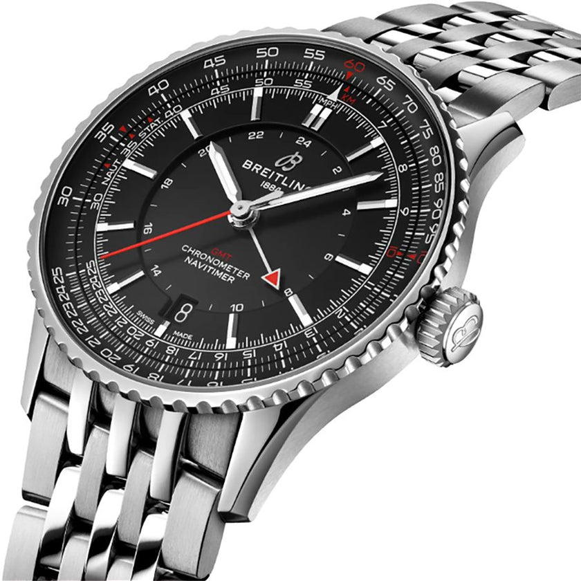 BREITLING Navitimer Automatic Gmt 41 Black Dial Men'S Watch A32310251B1A1 2