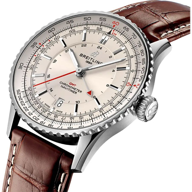 BREITLING Navitimer Automatic Gmt 41 Silver Dial Men'S Watch A32310211G1P1 2