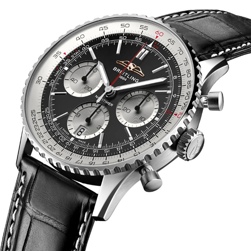 BREITLING Navitimer B01 Chronograph 41 Black Dial Men'S Watch Ab0139211B1P1 2
