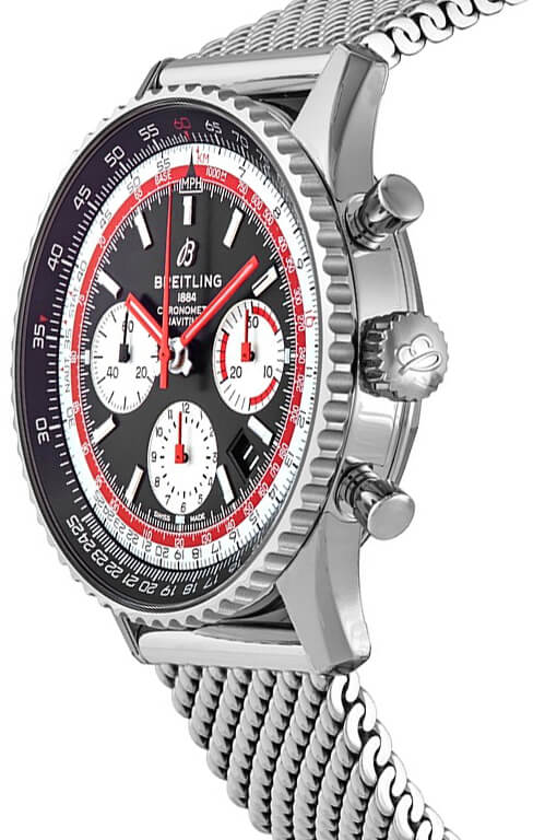 BREITLING Navitimer B01 Chronograph 43 Swissair Steel Watch Ab01211B1B1A1 2