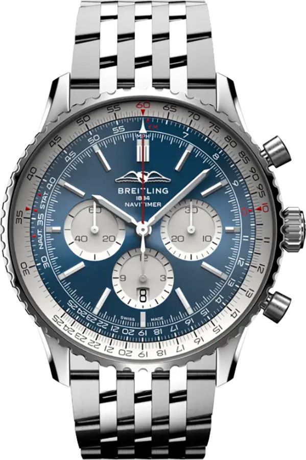 BREITLING Navitimer B01 Chronograph 46 Blue Dial Men'S Watch Ab0137211C1A1 1