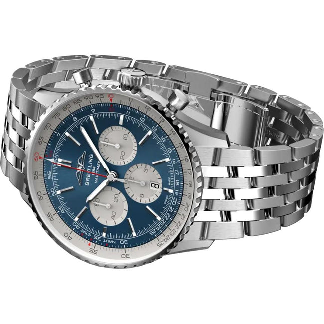 BREITLING Navitimer B01 Chronograph 46 Blue Dial Men'S Watch Ab0137211C1A1 2