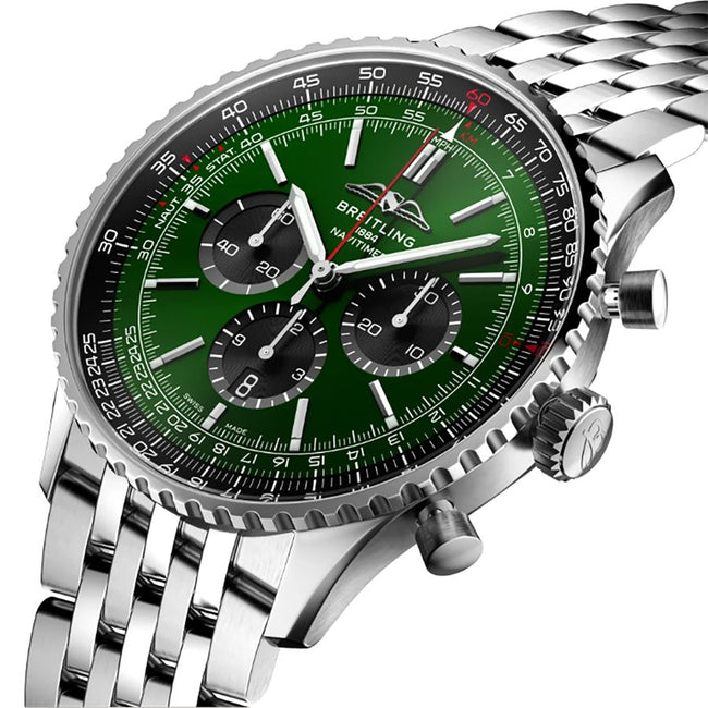 BREITLING Navitimer B01 Chronograph 46 Steel Men'S Watch Ab0137241L1A1 2