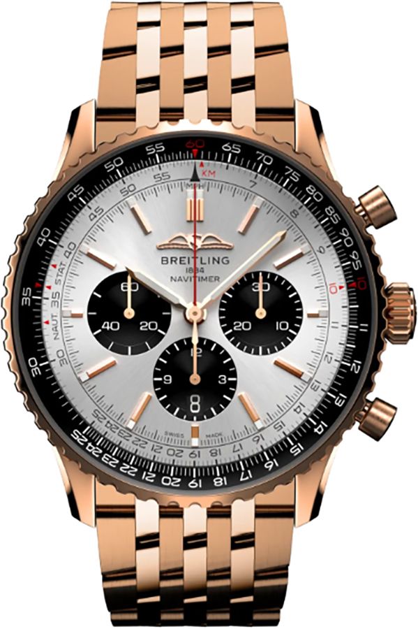 BREITLING Navitimer Chronograph Rose Gold Men'S Watch Rb0137241G1R1 1