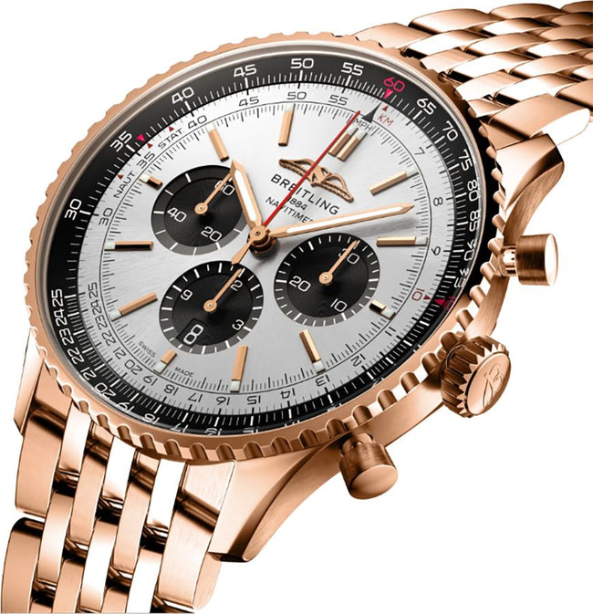 BREITLING Navitimer Chronograph Rose Gold Men'S Watch Rb0137241G1R1 2