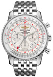 BREITLING Navitimer Gmt Silver Dial Chronograph Men'S Watch Ab0441211G1A1 1
