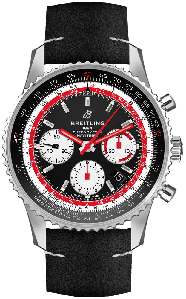 BREITLING Navitimer B01 Chronograph 43 Swissair Deploy Watch Ab01211B1B1X2 1