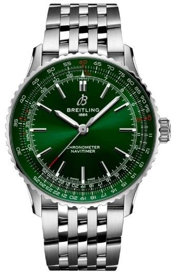 BREITLING Navitimer Automatic 41 Green Dial Men'S Steel Watch A17329371L1A1 1