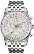 BREITLING Navitimer Chronograph Gmt 46 Silver Dial A24322121G1A1 1