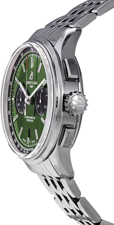 BREITLING Premier B01 Chronograph 42 Bentley Green Dial Men'S Watch Ab0118A11L1A1 2
