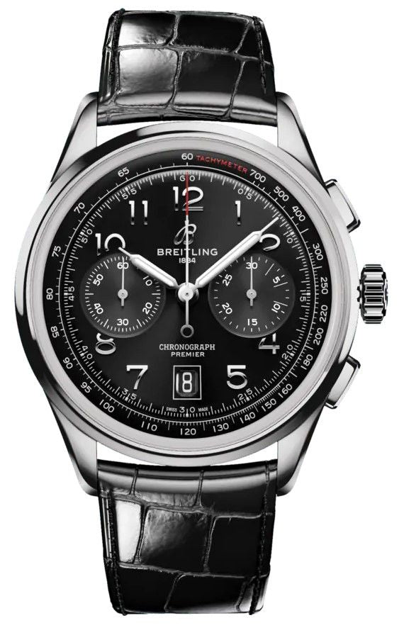 BREITLING Premier B01 Chronograph 42 Black Dial Men'S Watch Ab0145221B1P1 1