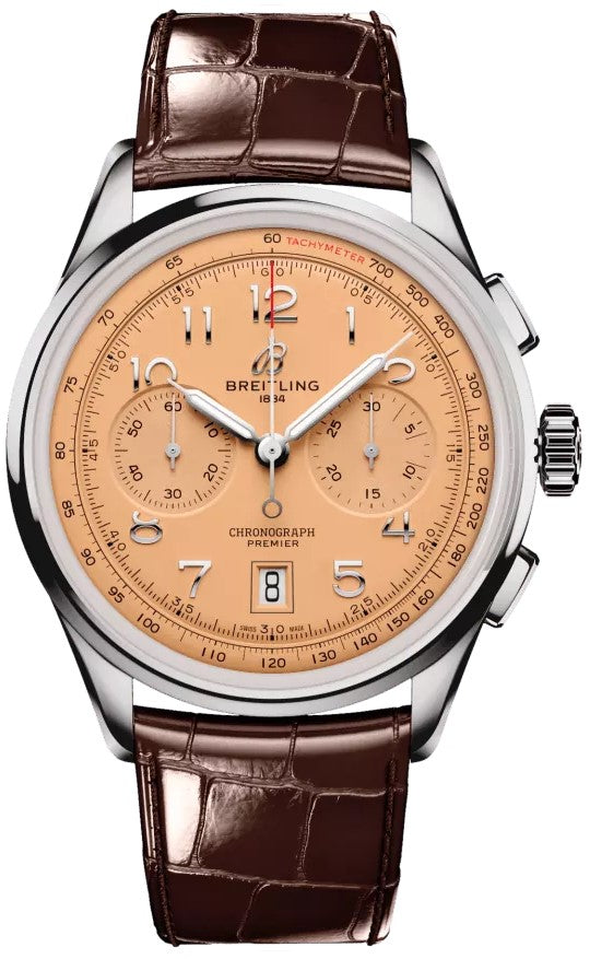 BREITLING Premier B01 Chronograph 42 Copper Dial Men'S Watch Ab0145331K1P1 1