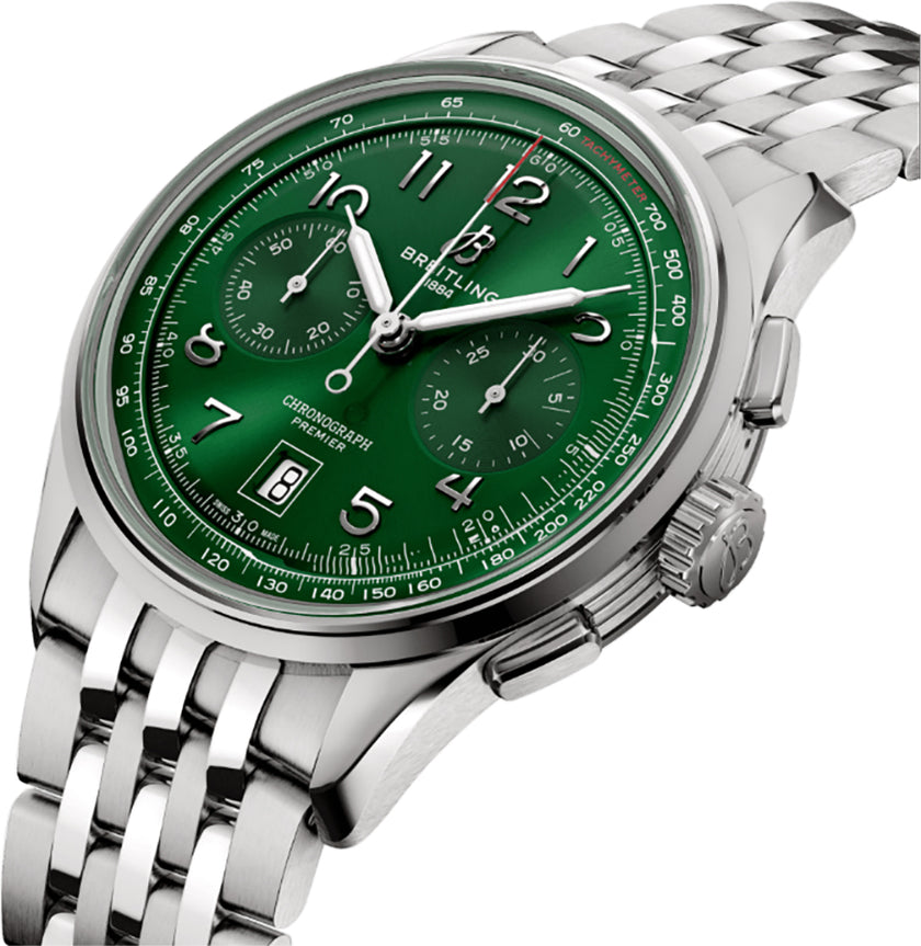 BREITLING Premier B01 Chronograph 42 Steel Men'S Watch Ab0145371L1A1 2