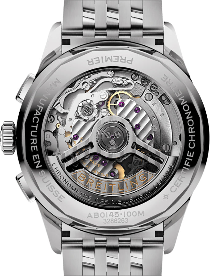 BREITLING Premier B01 Chronograph 42 Steel Men'S Watch Ab0145371L1A1 3