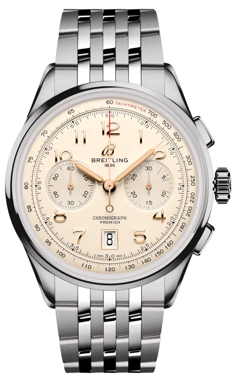 BREITLING Premier B01 Chronograph 42 Steel Men'S Watch Ab0145211G1A1 1