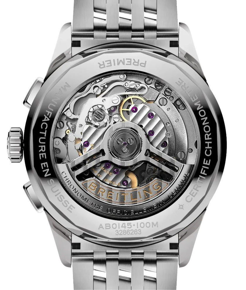 BREITLING Premier B01 Chronograph 42 Steel Men'S Watch Ab0145211G1A1 3