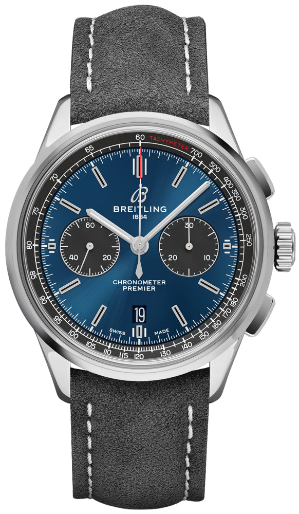 BREITLING Premier B01 Chronograph 42 Blue Dial Men'S Watch Ab0118A61C1X4 1