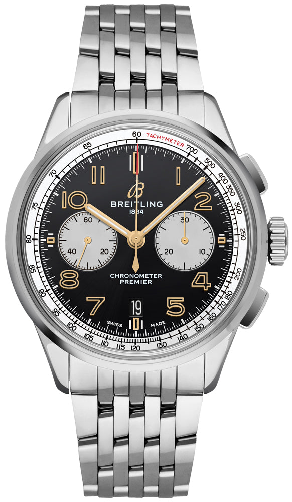 BREITLING Premier B01 42 Men'S Steel Watch Ab0118A21B1A1 1